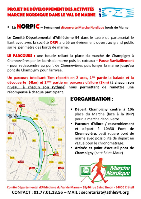 Sortie Marche Nordique La NORPIC, le 4 juin 2016